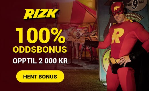 Få omsetningsfrie premier og stor bonus hos Rizk! Rizk oddsbonus norge