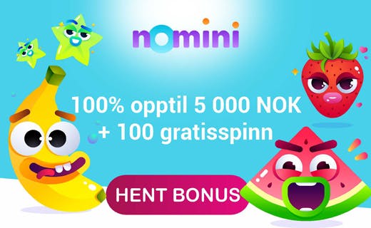 Nomini Casino: Velg blant 7 ulike velkomstbonuser Nomini netticasino