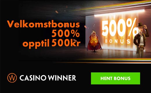 Casino Winner: Sett inn 100 kr & spill med 600 kr! Casino winner bonus1