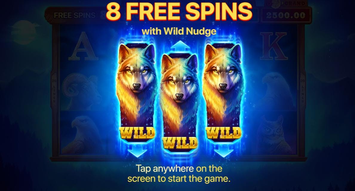 8 gratisspinn med Wild Nudge venter!